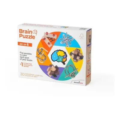 Hlavolam Recent Toys Brain Puzzle - sada 6 kusů