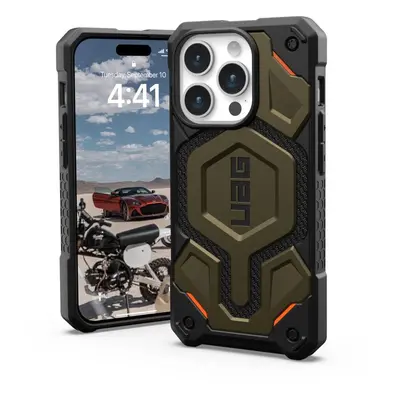 Kryt na mobil UAG Monarch Pro MagSafe kevlar Element Green iPhone 15 Pro