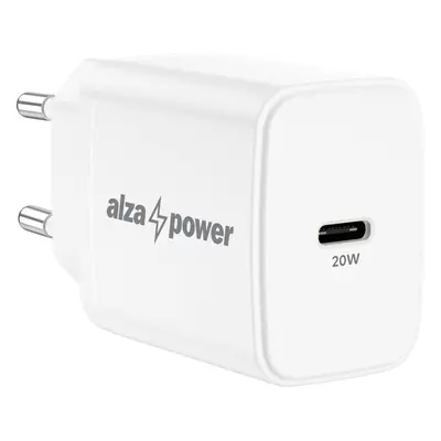 Nabíječka do sítě AlzaPower A110C Fast Charge 20W bílá