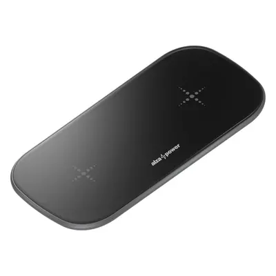 Bezdrátová nabíječka AlzaPower WC250 Premium Dual Wireless Fast Charger 15W černá