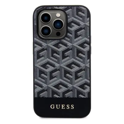 Kryt na mobil Guess PU G Cube MagSafe Zadní Kryt pro iPhone 15 Pro Max Black