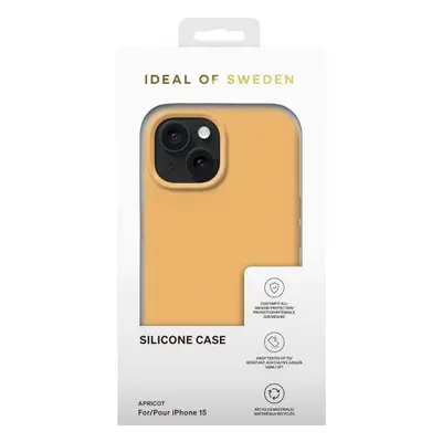 Kryt na mobil iDeal Of Sweden Silikonový ochranný kryt pro iPhone 15 Apricot