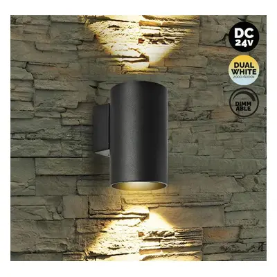 Kama Lights LED nástěnné svítidlo 24V Dual White WL130R 12W IP65 Barva: Černá