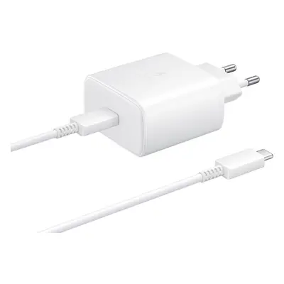 Nabíječka do sítě Samsung cestovní nabíječka 45W + USB-C/USB-C datový kabel White (Bulk)