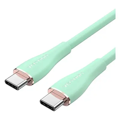 Datový kabel Vention USB-C 2.0 Silicone Durable 5A Cable 1m Light Green Silicone Type