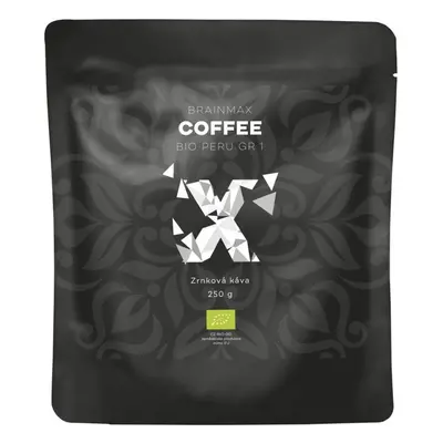 Káva BrainMax Coffee Káva Peru Grade 1 Bio, Zrno, 250 g