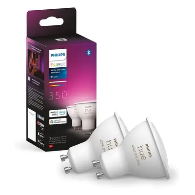 LED žárovka Philips Hue White and Color ambiance 4.3W GU10 set 2ks