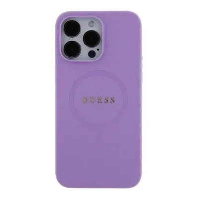 Kryt na mobil Guess PU Saffiano MagSafe Zadní Kryt pro iPhone 15 Pro Purple