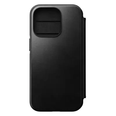 Pouzdro na mobil Nomad Leather MagSafe Folio Black iPhone 14 Pro