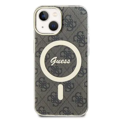 Kryt na mobil Guess IML 4G MagSafe Zadní Kryt pro iPhone 15 Brown