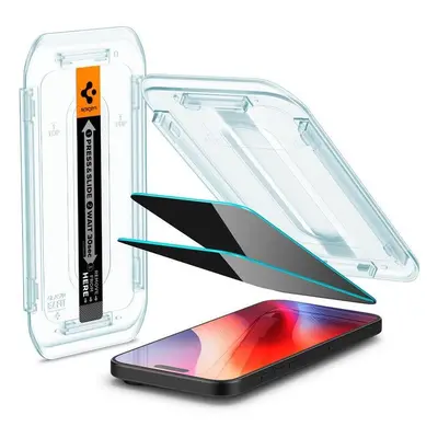 Ochranné sklo Spigen Glass tR EZ Fit (Privacy) 2 Pack transparency iPhone 16 Pro Max