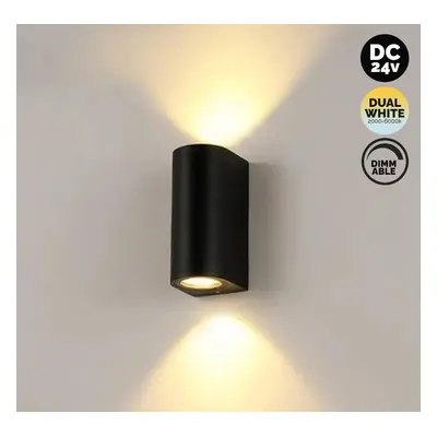 Kama Lights LED nástěnné svítidlo 24V Dual White WL155R 12W IP65 Barva: Černá