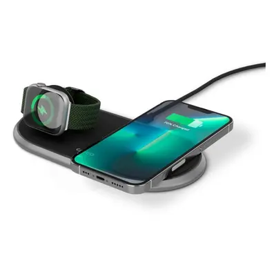 Bezdrátová nabíječka Epico Wireless Charging Base (for Apple Watch & iPhone) Metal - černá