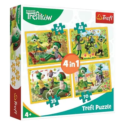 Puzzle Puzzle Treflíci: Společné chvíle 4v1 (35,48,54,70 dílků)