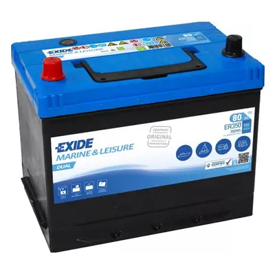 Trakční baterie EXIDE DUAL ER350, baterie 12V, 80Ah