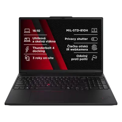 Notebook Lenovo ThinkPad P16s Gen 3 Black LTE