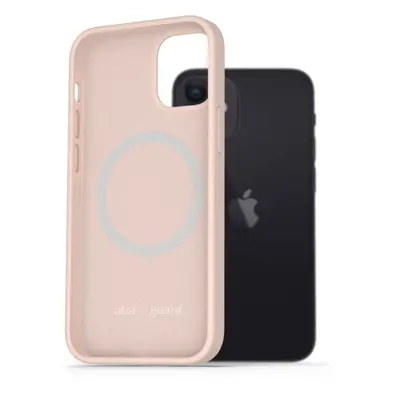 Kryt na mobil AlzaGuard Silicone Case Compatible with Magsafe pro iPhone 12 Mini růžový