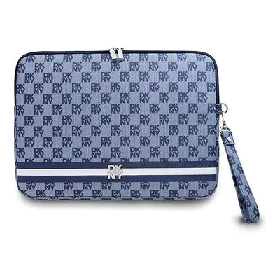 Pouzdro na notebook DKNY PU Leather Checkered Pattern and Stripe 13/14" Blue