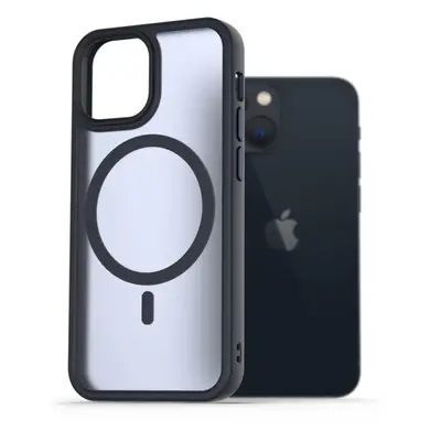 Kryt na mobil AlzaGuard Matte Case Compatible with MagSafe pro iPhone 13 Mini tmavě modrý