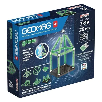 Stavebnice Geomag Glow Recycled 25 dílků