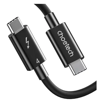 Datový kabel ChoeTech Thunderbolt 4 USB-C 40Gbps Cable 0.8m Black