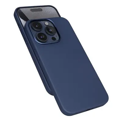 Kryt na mobil Epico Mag+ kožený kryt iPhone 15 Pro - modrý