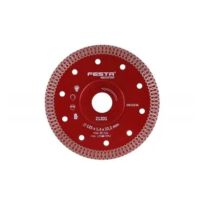 Diamantový kotouč Kotouč diamantový turbo O 115 x 1,4 x 22,2 mm, FESTA INDUSTRY