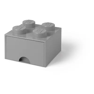 Úložný box LEGO Úložný box 4 s šuplíkem - šedá