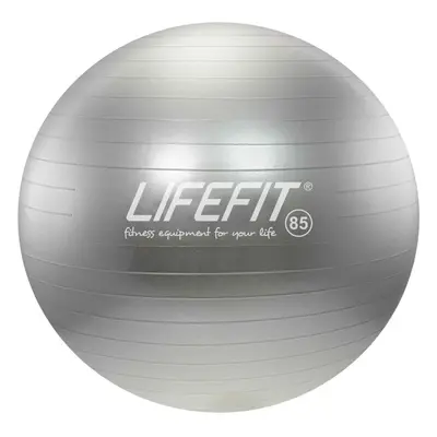 Gymnastický míč LIFEFIT anti-burst 85 cm, stříbrný