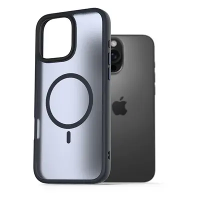 Kryt na mobil AlzaGuard Matte Case Compatible with Magsafe pro iPhone 16 Pro Max tmavě modrý