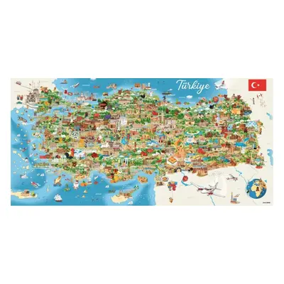 Puzzle Anatolian Panoramatické puzzle Mapa Turecka 1500 dílků