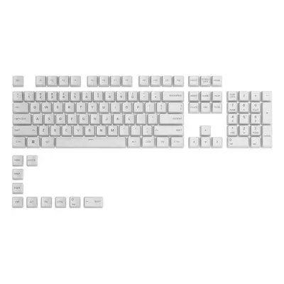 Náhradní klávesy Glorious GPBT Keycaps - 114 PBT, ANSI, Arctic White - US INTL