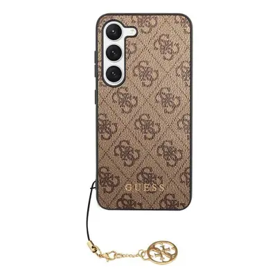 Kryt na mobil Guess 4G Charms Zadní Kryt pro Samsung Galaxy S23 Brown