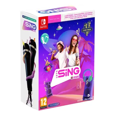 Hra na konzoli Lets Sing 2025 + 2 mikrofony - Nintendo Switch