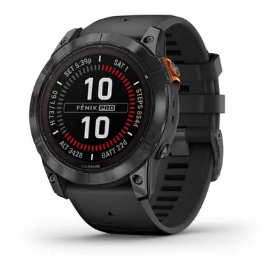 Chytré hodinky Garmin Fenix 7X Pro Gray/Black Band