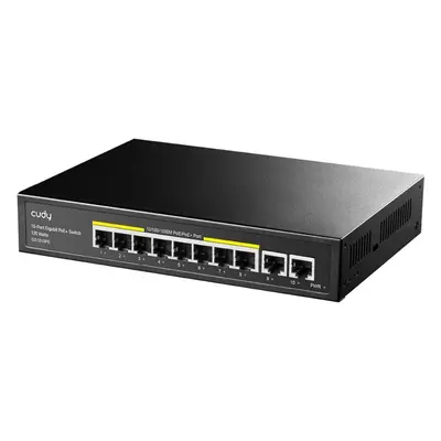 Switch CUDY 8-Port Gigabit PoE+ Switch with 2 Gigabit Uplink Ports 120W