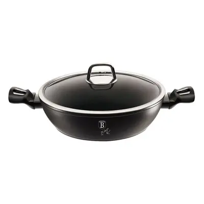 BERLINGERHAUS BERLINGERHAUS Pánev WOK s poklicí a mramorovým povrchem 30 cm Black Silver Collect