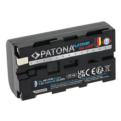 Baterie pro kameru PATONA baterie pro Sony NP-F550/F330/F570 3500mAh Li-Ion Platinum USB-C nabíj