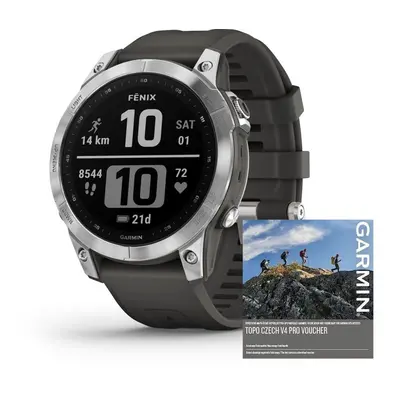 Chytré hodinky Garmin Fenix 7 Silver/Graphite Band