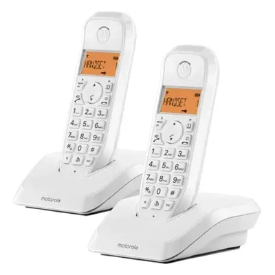 Telefon pro pevnou linku Motorola S1202 Duo White - HandsFree - Backlight Screen