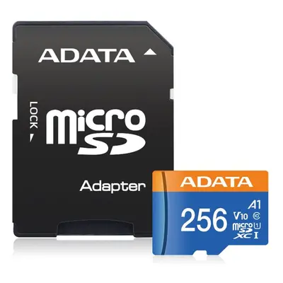 Adata/SDXC/256GB/100MBps/UHS-I U1 / Class 10/+ Adaptér