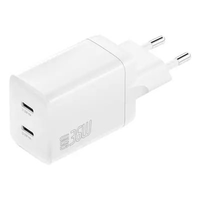 Nabíječka do sítě 4smarts Wall Charger PDPlug Dual 36W GaN 2C white