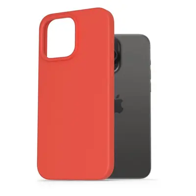 Kryt na mobil AlzaGuard Premium Liquid Silicone Case pro iPhone 15 Pro Max červené