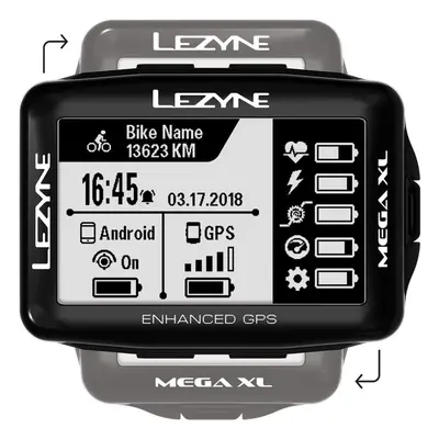 Cyklocomputer Lezyne Mega XL GPS Black