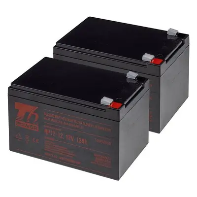 Baterie pro záložní zdroje Sada baterií T6 Power pro APC Back-UPS BK1250, VRLA, 12 V