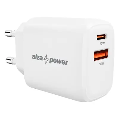 Nabíječka do sítě AlzaPower A100 Fast Charge 20W bílá