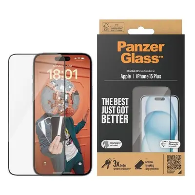 Ochranné sklo PanzerGlass Apple iPhone 15 Plus s instalačním rámečkem