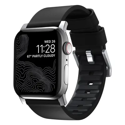 Řemínek Nomad Active Strap Pro Black/Silver Apple Watch 45/44/42mm