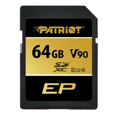 Patriot V90/SDXC/64GB/300MBps/UHS-II U3 / Class 10/+ Adaptér