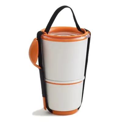 Svačinový box BLACK+BLUM Svačinový box LunchPot Appetit 800ml, bílý/oranžový